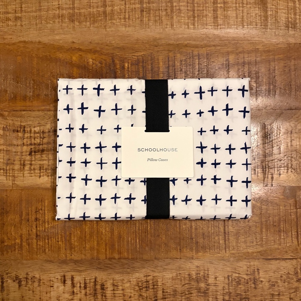 NEW Schoolhouse Imperfect Plus King Pillow Case Set